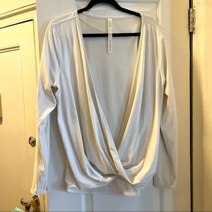 Lululemon crossover White Athletic long sleeve top